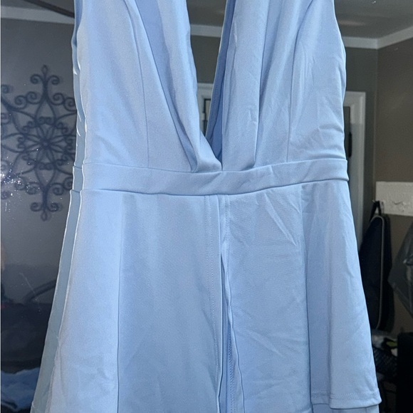 New Baby Blue open from shorts romper - Picture 6 of 13